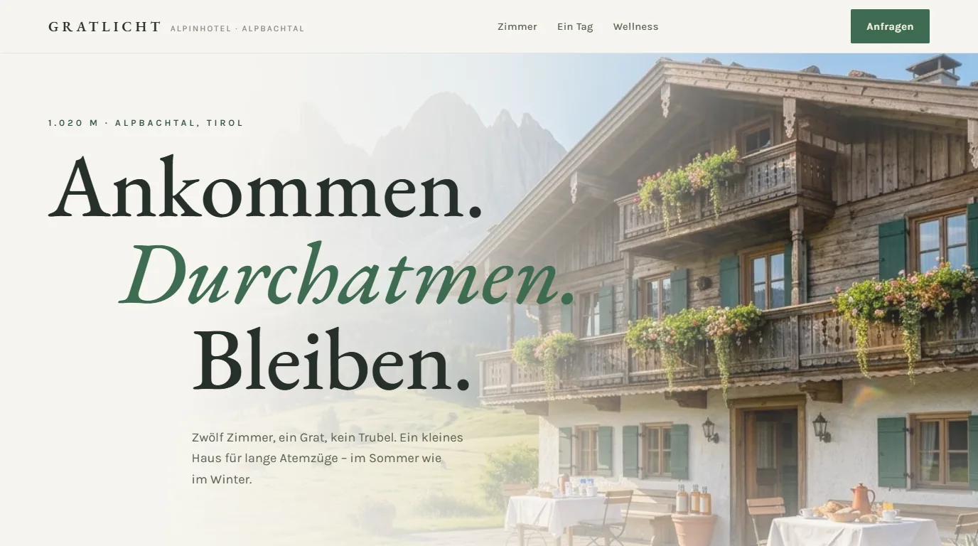 Vorschau der Demo Gratlicht Alpinhotel